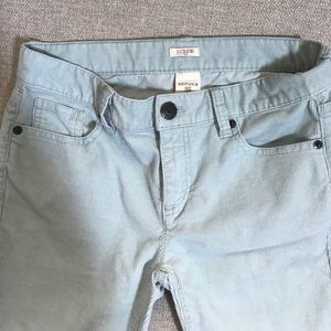 J.Crew Factory Toothpick Corduroy Baby Blue Jeans